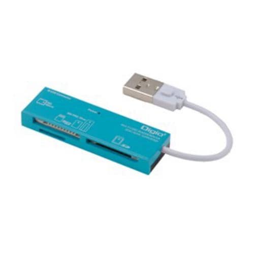 ナカバヤシ CRW-5M52NBL USB2.0マルチカードリーダー／ライター ブルー