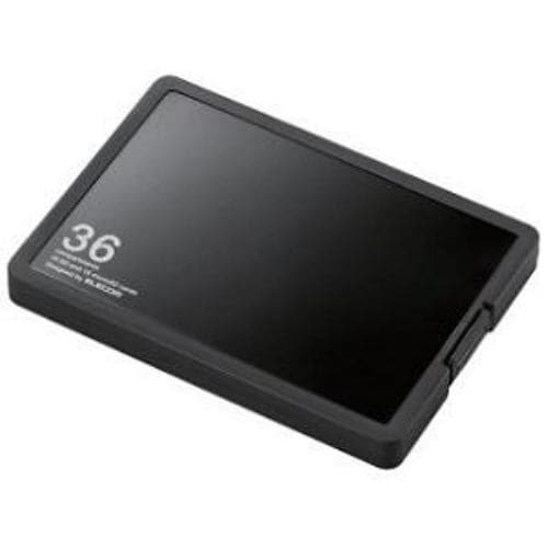 エレコム CMC-SDCPP36BK SD／microSDカードケース プラスチックタイプ ( SD：18枚 ／ microSD：18枚収納可能 ) ブラック