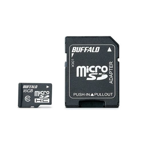 バッファロー RMSDY016U1A UHS-I Class1 microSDカード SD変換アダプター付 16GB