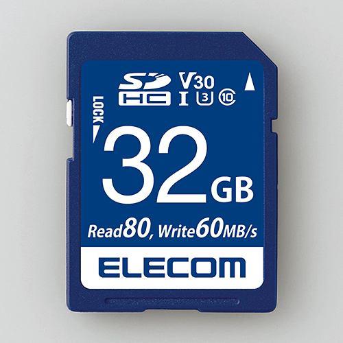 エレコム MF-FS032GU13V3R データ復旧SDHCカード(UHS-I U3 V30) 32GB