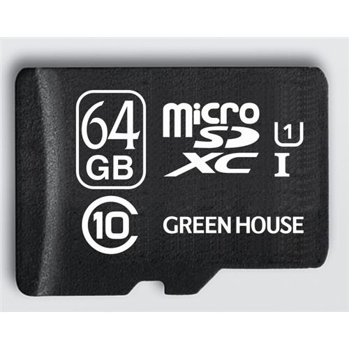 グリーンハウス GH-SDM-YMUA64G microSDXCカード UHS-I U1 クラス10 64GB