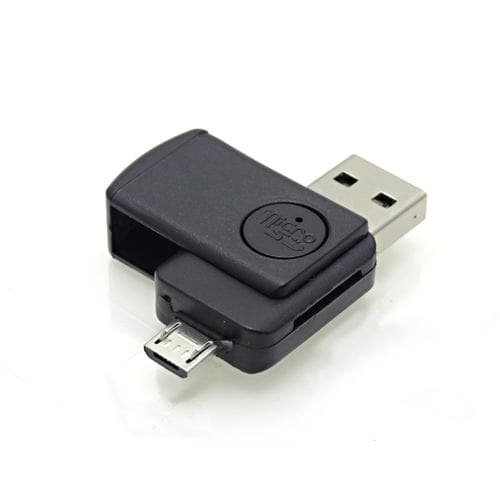 フリーダム FCR-UM2MBK USB 2.0対応 2inコネクタカードリーダ(microSD専用)   ブラック