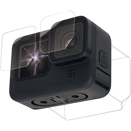 エレコム AC-GP9BFLPAFFG アクションカメラ用アクセサリ 液晶保護フィルム GoPro HERO9 Black 超親水 衝撃吸収 防指紋 光沢