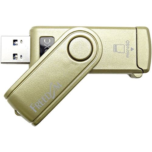 フリーダム FCR-U53SDGD USB3.0対応コンパクトカードリーダー ゴールド