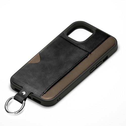 PGA PG-21KPT04BK 最新のデザイン iPhone 13用 ポケット付 Style Premium ハイブリッドタフケース お手軽価格で贈りやすい ブラック