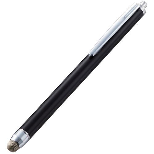 エレコム P-TPS03ABBK タッチペン スマホ・タブレット用 抗菌 導電繊維タイプ ブラック