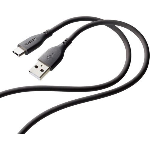 エレコム MPA-ACSS10GY USBケーブル USB A to USB C シリコン素材 RoHS 簡易パッケージ グレー