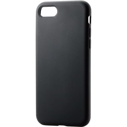 エレコム PM-A22SHVSCCBK iPhone SE 第3世代 SE 第2世代 8／7 ハイブリッドケース シリコン カラータイプ ブラック