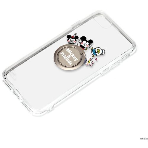 PGA PG-DKPT22M03MKY カナヘイ画 iPhone SE(第2／3世代)／8／7用 リング付 ハイブリッドケース Premium Style ミッキー&フレンズ