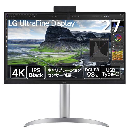 LGエレクトロニクス 27UQ85RV-W 27型 IPS Black採用 4Kワイドモニター USB-C接続 UltraFine Display ブラック