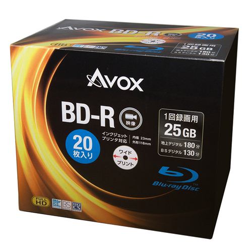 テクタイト BR130RAPW20A 録画用ブルーレイディスク BD-R(SL:一層) 25GB 20枚スリムケース