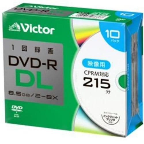 Victor(ビクター) VHR21HP10J2 一回録画用 DVD-R DL 8倍速 プリンタ対応 10枚 ケース入り