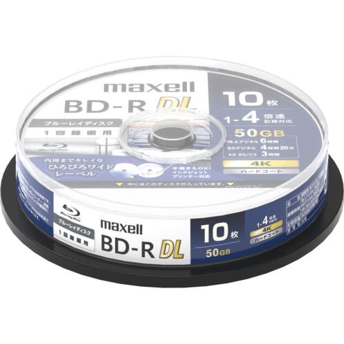 マクセル BRV50WPG.10SP 録画用BD-R DL 1-4倍 10枚 50ＧＢ ホワイトレーベル