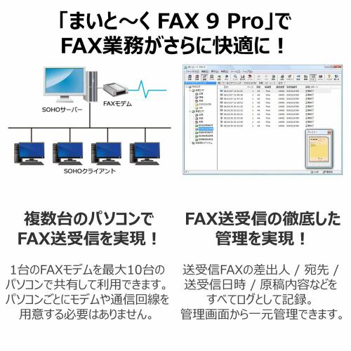 インターコム まいとーく FAX 9 Pro 10ユーザーパック 通信ソフト21年
