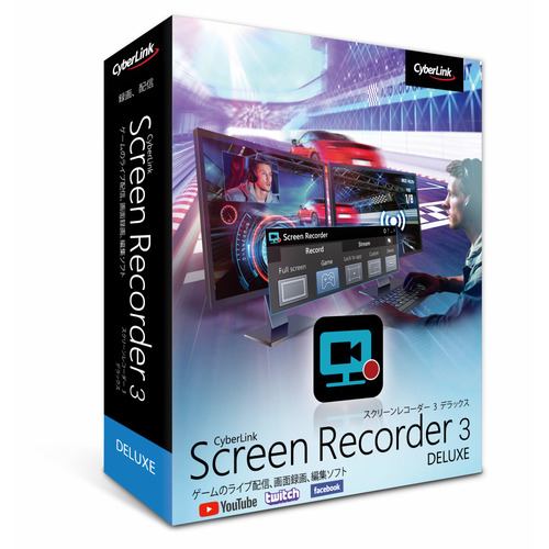 サイバーリンク Screen Recorder 3 Deluxe 通常版 SRC3DLXNM-001 ゲームのライブ配信、画面録画、編集ソフト。 SRC3DLXNM-001