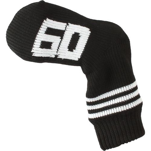 メガゴルフ ソックス ニットウェッジカバー アイアンカバー Socks Knit Iron Cover 60°用 ブラック(ライン)