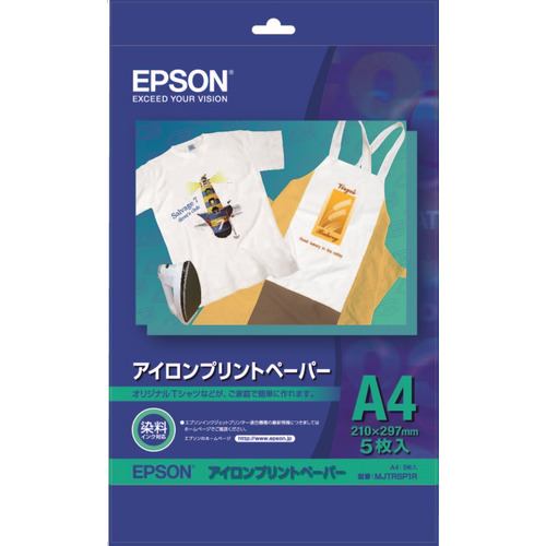 EPSON MJTRSP1R 販売期間 限定のお得なタイムセール アイロンプリントペーパー 注目ショップ A4 5枚
