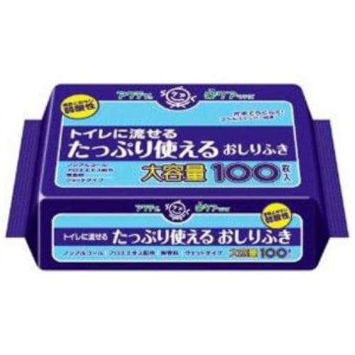 日本製紙クレシア アクティトイレに流せるたっぷり使えるおしりふき 100枚
