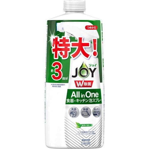 P&Gジャパン 除菌ジョイミラクル泡スプレー 緑茶の香り 詰替3回分 630ML