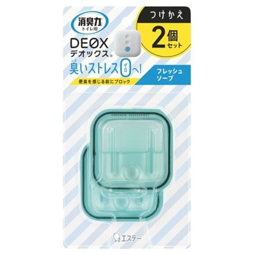 エステー 消臭力DEOX トイレ用つけかえ2個セット フレッシュソープ 6ml×2