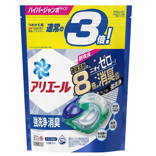 P＆Gジャパン アリエールジェルボール4D つめかえハイパージャンボサイズ 33個