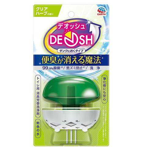 アース製薬 デオッシュ DEOSH タンクにおくタイプ クリアハーブの香り トイレ用洗剤 65ml
