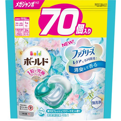 P&Gジャパン ボールドジェルボール４Ｄ 爽やかフレッシュフラワーサボンの香り つめかえ用 メガジャンボ ７０個
