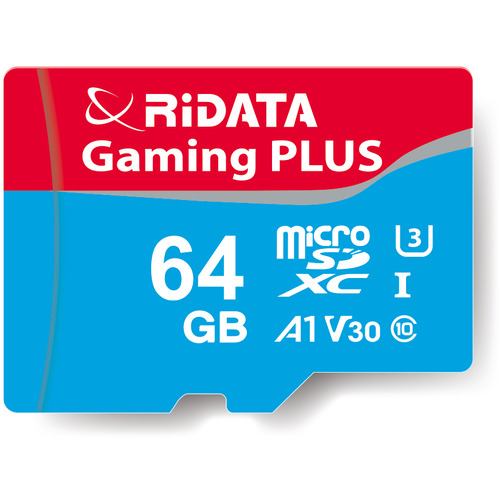 RiDATA RNS-MSX064GC10U3 microSDカード UHS-I U3 Class10 Nintendo  Switch(TM)動作確認済み 64GB レッド／ブルー RNSMSX064GC10U3