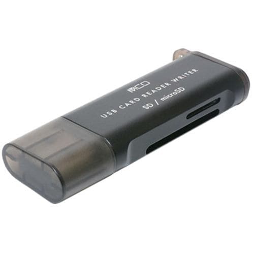ミヨシ USR-ASD4／BK SDカードリーダ・ライタ USB3.2Gen1対応 USB-A コンパクト ブラック USRASD4／BK