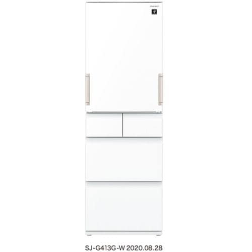 シャープ SJ-G413G-W 5ドア プラズマクラスター冷蔵庫 (412L・どっちも ...