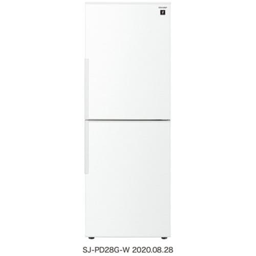 シャープ SJ-PD28G-W 2ドア プラズマクラスター冷蔵庫 (280L・右開き