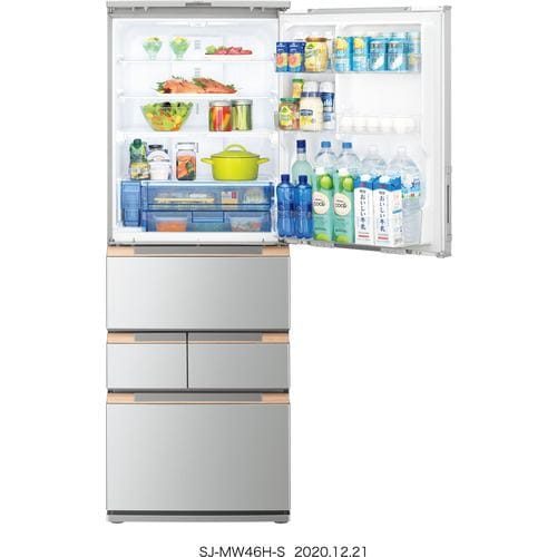 シャープ SJ-MW46H-S 5ドアプラズマクラスター冷蔵庫 (457L・どっちも 