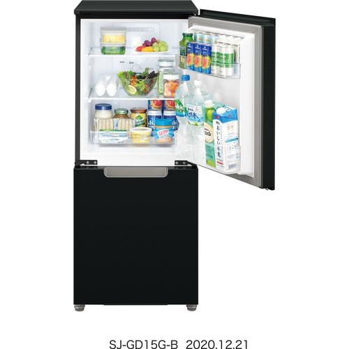 シャープ SJ-GD15G-B 2ドアプラズマクラスター冷蔵庫 (152L・つけかえ 