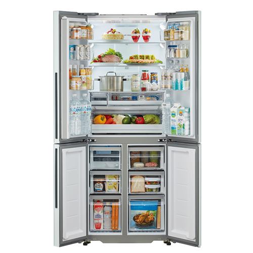 アクア　AQR-TZ42K(S)　4ドア冷蔵庫　(420L・フレンチドア)　サテンシルバー