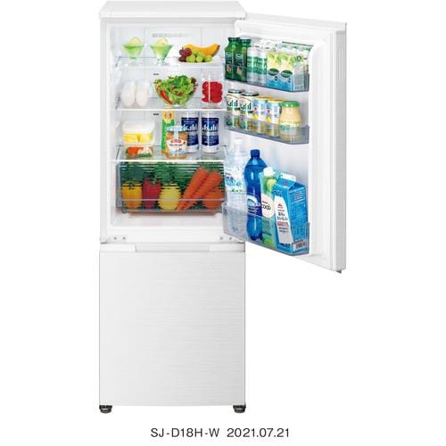 シャープ　SJD18H　2ドア冷蔵庫　(179L・どっちもドア)　ホワイト系