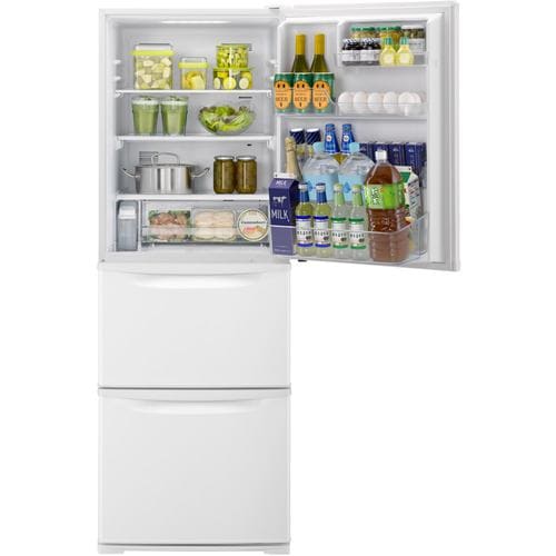 パナソニック NR-C343C-W 3ドアスリム冷凍冷蔵庫 (335L・右開き