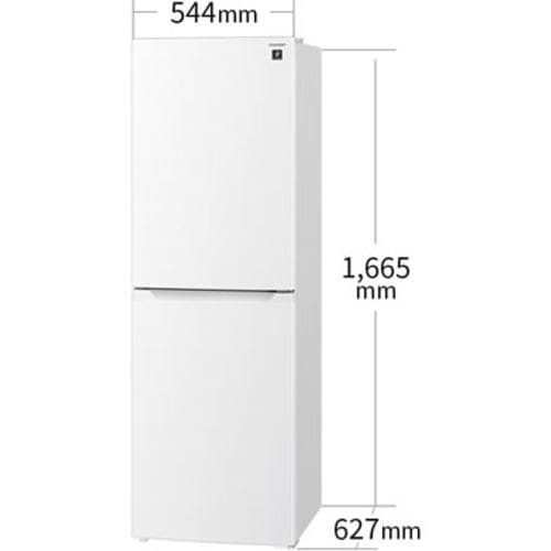シャープ SJ-BD23K プラズマクラスター2ドア冷蔵庫 （230L・右開き） ホワイト SJBD23K