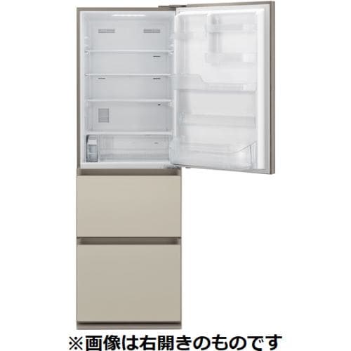 パナソニック NR-C374GCL-N 3ドア冷蔵庫 (365L・左開き) サテン