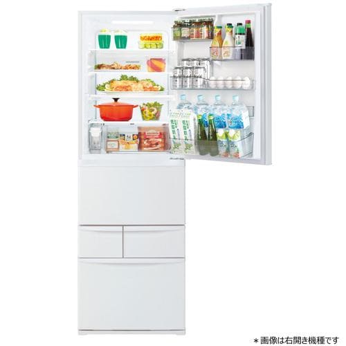 東芝 GR-V41GKL(WU) 5ドア冷蔵庫 （411L・左開き） マットホワイト【DD 