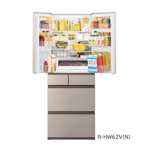 推奨品】日立 R-HW62V W 6ドア冷蔵庫 (617L・フレンチドア) ピュアホワイト | ヤマダウェブコム