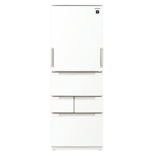 【推奨品】シャープ SJ-MW46M プラズマクラスター冷蔵庫 5ドア 457L・どっちもドア Fit63 ラスティックホワイト