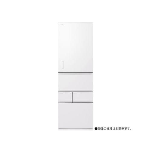 【推奨品】東芝 GR-W450GTML(WS) 5ドア冷凍冷蔵庫 (452L・左開き) エクリュホワイト