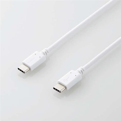 エレコム MPA-CC15PNWH USB2.0ケーブル(C-C、PD対応) 1.5m ホワイト