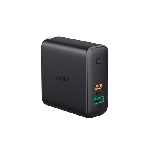 AUKEY(オーキー) PA-D3-BK USB充電器 Focus Duo 60W PD対応 [USB-A 1 ...