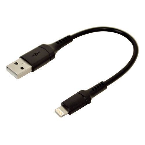 ラスタバナナ R01CAAL2A02BK USB-A to ライトニングケーブル 2.4A 10cm ブラック