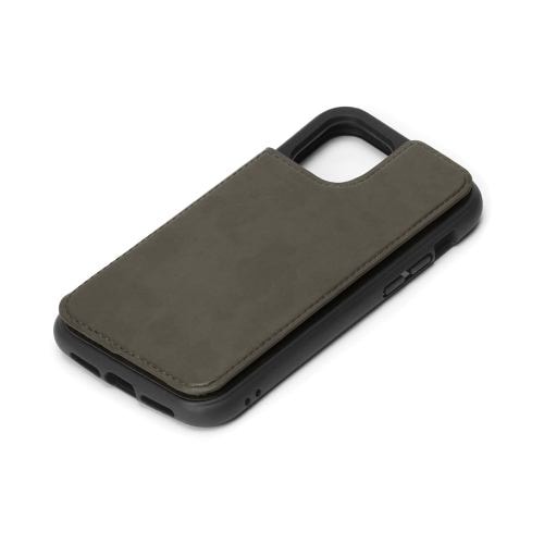 PGA PG-20FPU03BK iPhone12 mini用 タフバックフリップケース Premium Style ブラック