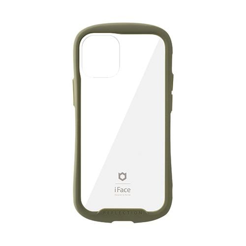 Hamme 41-907-921951 iPhone 12 mini専用iFace Reflection強化ガラスクリアケース カーキ