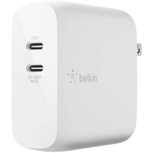 Belkin ベルキン WCH003DQWH BOOST CHARGE PRO 68W USB-C PD GaN USB充電器(18W USB-C + 45-60W USB-C) ホワイト