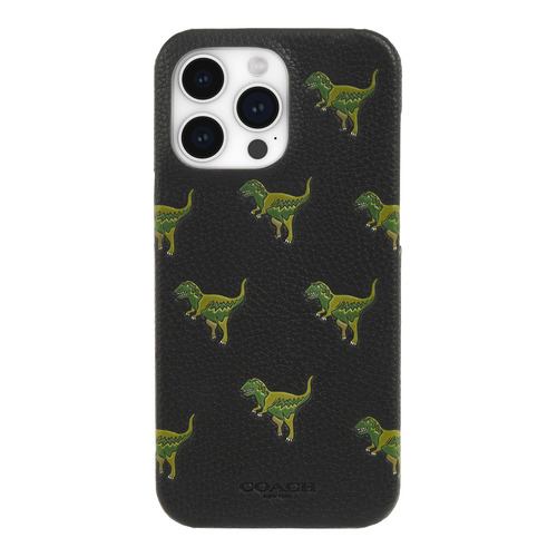 Coach Leather Slim Wrap Case for iPhone 15 Pro Max [ Repeat Rexy／Black／Green ] CH052716 ブラック
