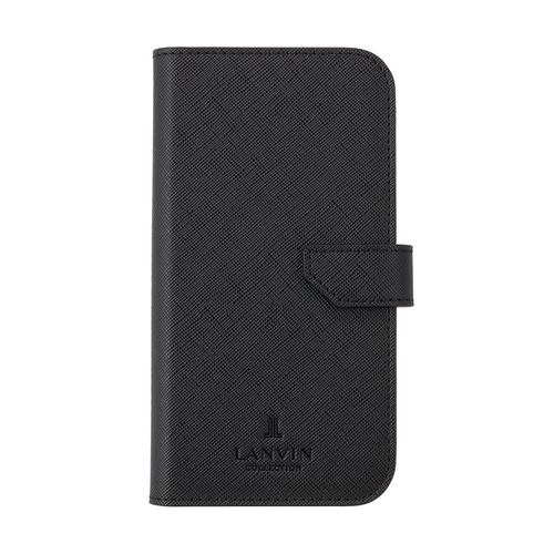 LANVIN COLLECTION Folio Case Double Lined for MagSafe for iPhone 15 [ Black ] LCDLBLKFLIP2361 ブラック